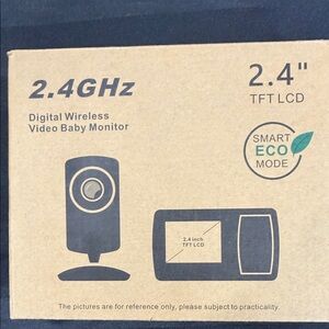 Digital Wireless Video Baby Monitor with 2.4" TFT LCD - Black